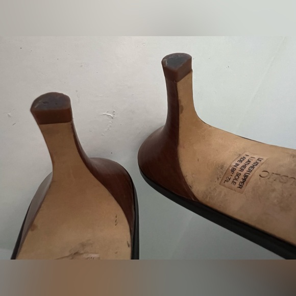 Banana Republic Brown Leather Braided Kitten Heel - Picture 7 of 9